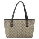 GUCCI GG Supreme Tote Bag PVC Beige 211138 Auth BA10250-3