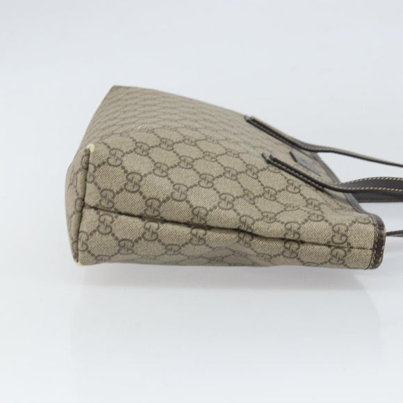 GUCCI GG Supreme Tote Bag PVC Beige 211138 Auth BA10250
