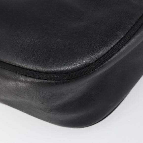 Salvatore Ferragamo Vala Shoulder Bag Leather Black Gold Auth BA10252