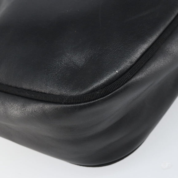 Salvatore Ferragamo Vala Shoulder Bag Leather Black Gold Auth BA10252