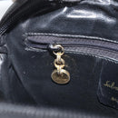 Salvatore Ferragamo Vala Shoulder Bag Leather Black Gold Auth BA10252-20