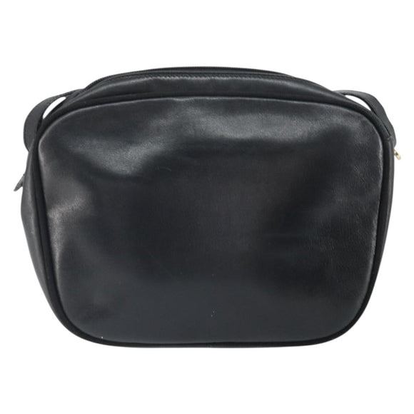 Salvatore Ferragamo Vala Shoulder Bag Leather Black Gold Auth BA10252