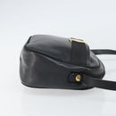 Salvatore Ferragamo Vala Shoulder Bag Leather Black Gold Auth BA10252-3
