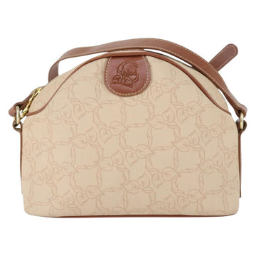 Chloe Shoulder Bag PVC Canvas Beige Gold Auth BA10255 - 0