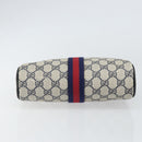 GUCCI GG Supreme Sherry Line Clutch Bag PVC Navy Gold 010 378 Auth BA10258-7