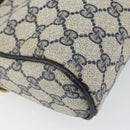 GUCCI GG Supreme Sherry Line Clutch Bag PVC Navy Gold 010 378 Auth BA10258-9