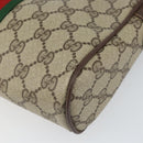 GUCCI GG Supreme Web Sherry Line Bag PVC Beige Red 156 01 012 Auth BA10259-10