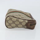 GUCCI GG Supreme Web Sherry Line Bag PVC Beige Red 156 01 012 Auth BA10259-4
