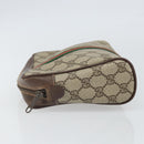GUCCI GG Supreme Web Sherry Line Bag PVC Beige Red 156 01 012 Auth BA10259-5