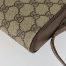 GUCCI GG Supreme Web Sherry Line Bag PVC Beige Red 001 58 6594 Auth BA10260-9