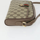 GUCCI GG Supreme Web Sherry Line Bag PVC Beige Red 001 58 6594 Auth BA10260-3