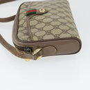 GUCCI GG Supreme Web Sherry Line Bag PVC Beige Red 001 58 6594 Auth BA10260-4