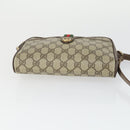 GUCCI GG Supreme Web Sherry Line Bag PVC Beige Red 001 58 6594 Auth BA10260-5