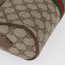 GUCCI GG Supreme Web Sherry Line Bag PVC Beige Red 68 02 005 Auth BA10261-10