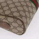 GUCCI GG Supreme Web Sherry Line Bag PVC Beige Red 68 02 005 Auth BA10261-12