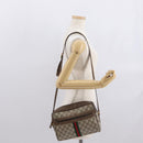 GUCCI GG Supreme Web Sherry Line Bag PVC Beige Red 68 02 005 Auth BA10261-25