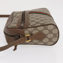 GUCCI GG Supreme Web Sherry Line Bag PVC Beige Red 68 02 005 Auth BA10261-5