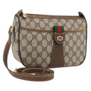 GUCCI GG Supreme Web Sherry Line Bag PVC Beige Red 89 02 032 Auth BA10262-1