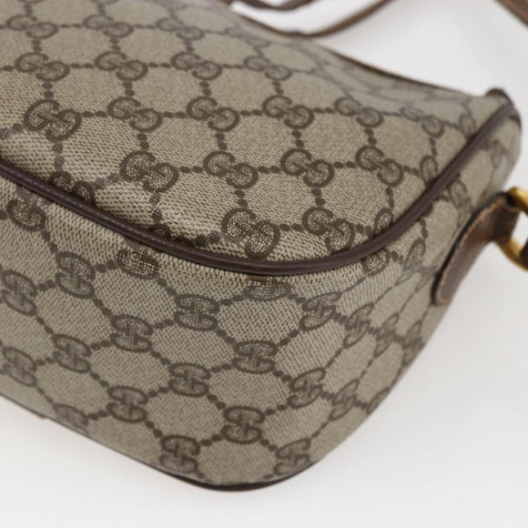 GUCCI GG Supreme Web Sherry Line Bag PVC Beige Red 89 02 032 Auth BA10262