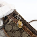 GUCCI GG Supreme Web Sherry Line Bag PVC Beige Red 89 02 032 Auth BA10262-10