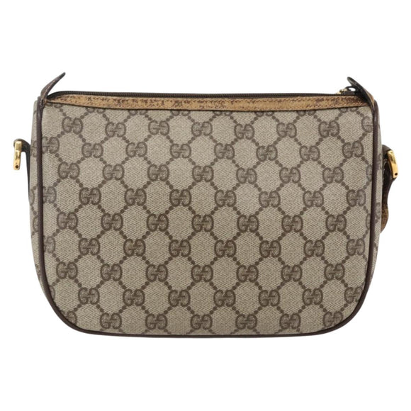 GUCCI GG Supreme Web Sherry Line Bag PVC Beige Red 89 02 032 Auth BA10262