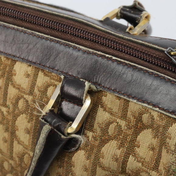 Christian Dior Trotter Canvas Hand Bag Beige Auth BA10263