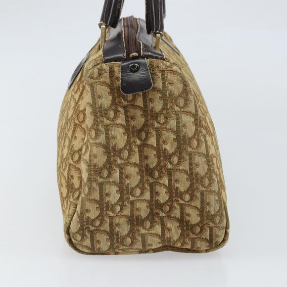 Christian Dior Trotter Canvas Hand Bag Beige Auth BA10263