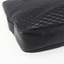 BALLY Chain Shoulder Bag Leather Gold Black Auth BA10264-14