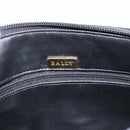 BALLY Chain Shoulder Bag Leather Gold Black Auth BA10264-17