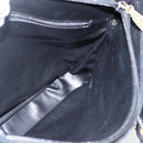 BALLY Chain Shoulder Bag Leather Gold Black Auth BA10264-19
