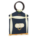 BVLGARI Hand Bag Canvas Navy Auth BA10265-1