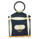 BVLGARI Hand Bag Canvas Navy Auth BA10265-13