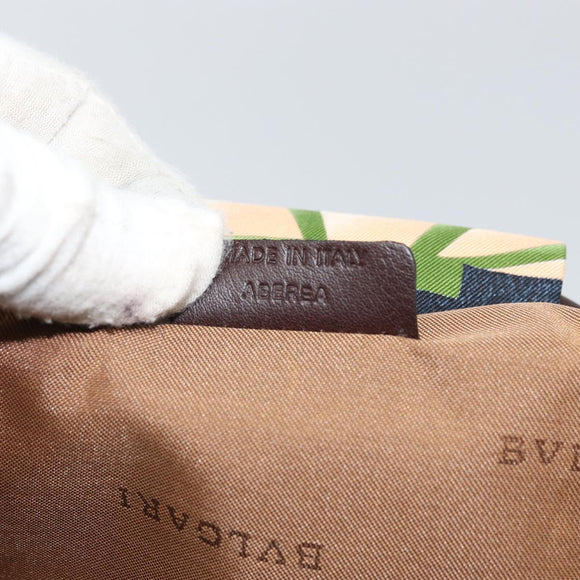 BVLGARI Hand Bag Canvas Navy Auth BA10265