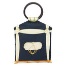 BVLGARI Hand Bag Canvas Navy Auth BA10265-2