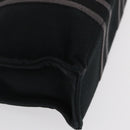 HERMES Fourre Tout PM Hand Bag Canvas Black Silver Auth BA10266-9