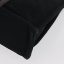 HERMES Fourre Tout PM Hand Bag Canvas Black Silver Auth BA10266-16