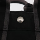HERMES Fourre Tout PM Hand Bag Canvas Black Silver Auth BA10266-17