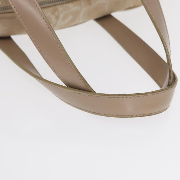 CHANEL New Travel line Hand Bag Nylon Beige Gold CC Auth BA10267
