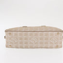 CHANEL New Travel line Hand Bag Nylon Beige Gold CC Auth BA10267-9