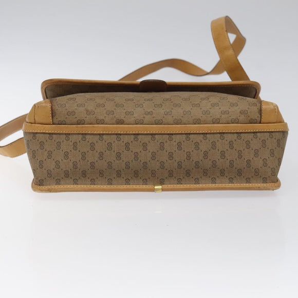 GUCCI GG Supreme Shoulder Bag PVC Beige Gold 001 261 0688 Auth BA1027