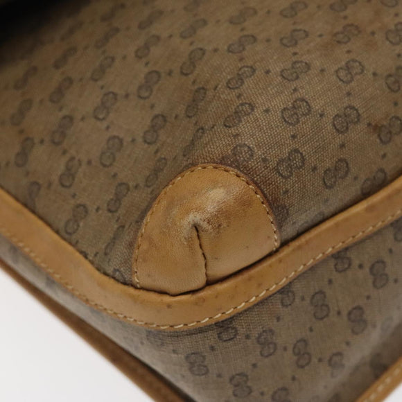 GUCCI GG Supreme Shoulder Bag PVC Beige Gold 001 261 0688 Auth BA1027