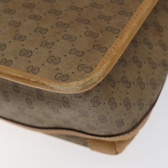 GUCCI GG Supreme Shoulder Bag PVC Beige Gold 001 261 0688 Auth BA1027