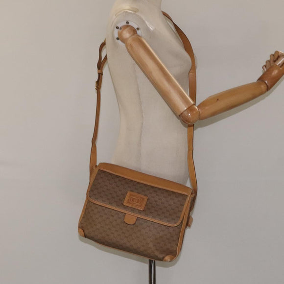 GUCCI GG Supreme Shoulder Bag PVC Beige Gold 001 261 0688 Auth BA1027