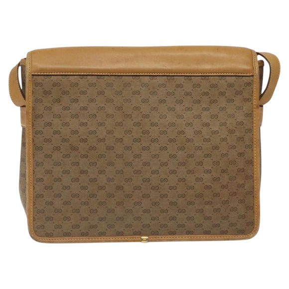 GUCCI GG Supreme Shoulder Bag PVC Beige Gold 001 261 0688 Auth BA1027