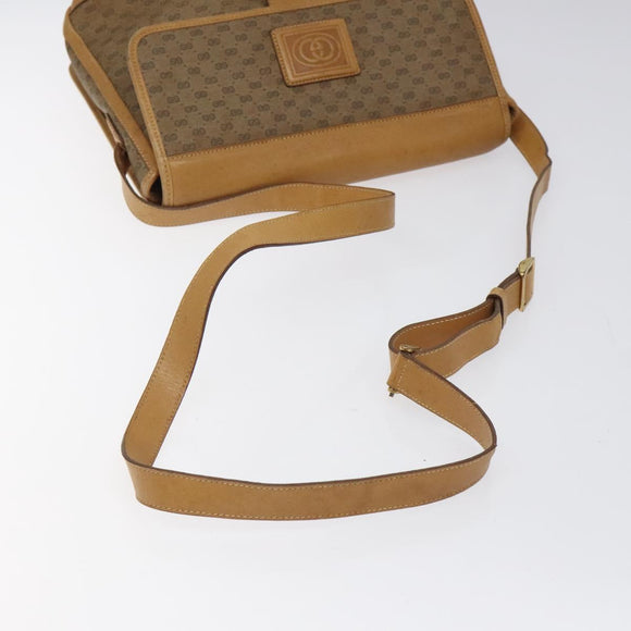 GUCCI GG Supreme Shoulder Bag PVC Beige Gold 001 261 0688 Auth BA1027