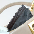 FENDI Peek A Boo Hand Bag Leather 2way Beige Gold Auth BA10271-12