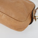 Chloe Shoulder Bag Leather Beige Gold Auth BA10274-10