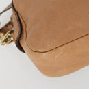 Chloe Shoulder Bag Leather Beige Gold Auth BA10274-11