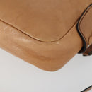 Chloe Shoulder Bag Leather Beige Gold Auth BA10274-12