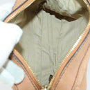 Chloe Shoulder Bag Leather Beige Gold Auth BA10274-15